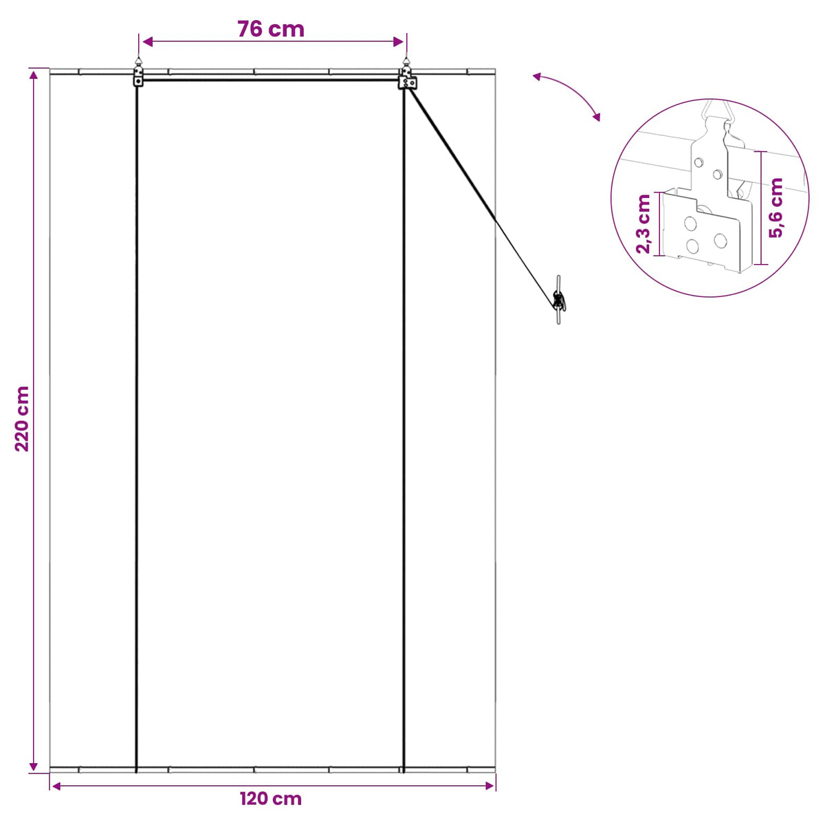 Rolo zavjesa Siva 120 x 220 cm Bambus