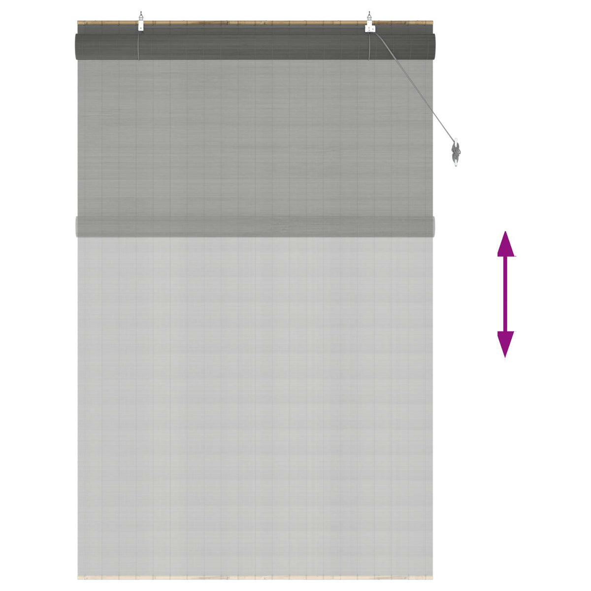 Rolo zavjesa Siva 130 x 220 cm Bambus