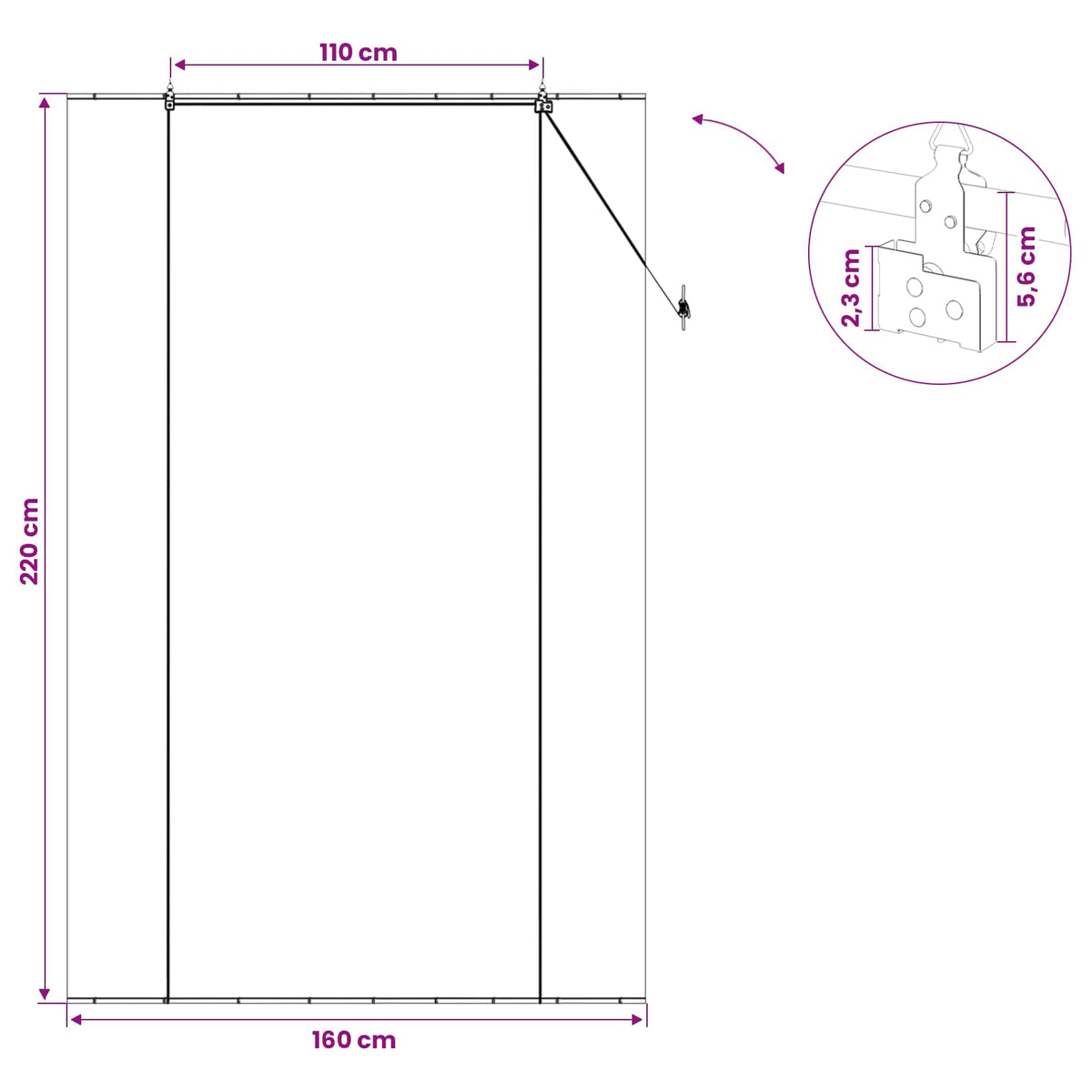Rolo zavjesa Siva 160 x 220 cm Bambus