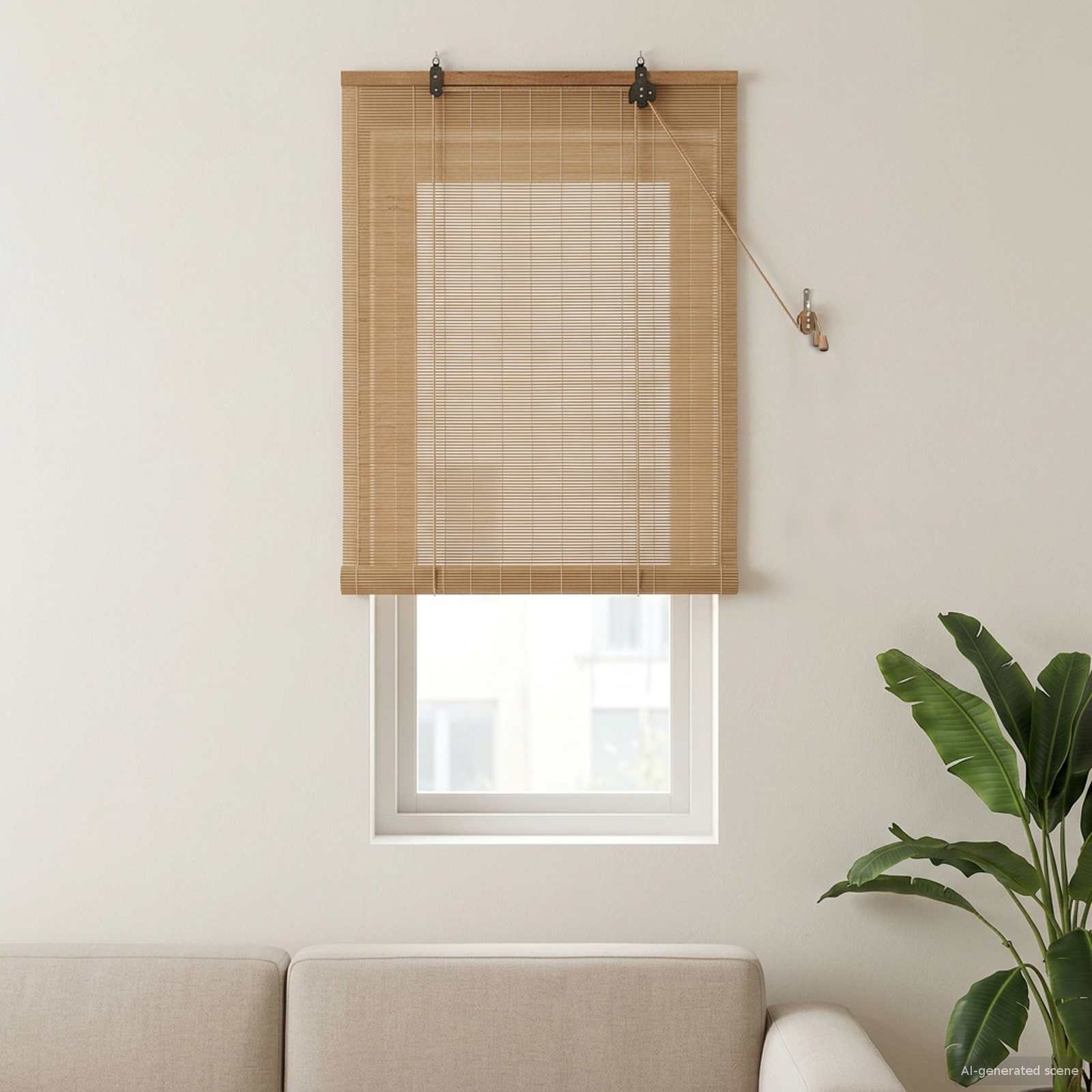 Rolo zavjesa Smeđa 40 x 160 cm Bambus