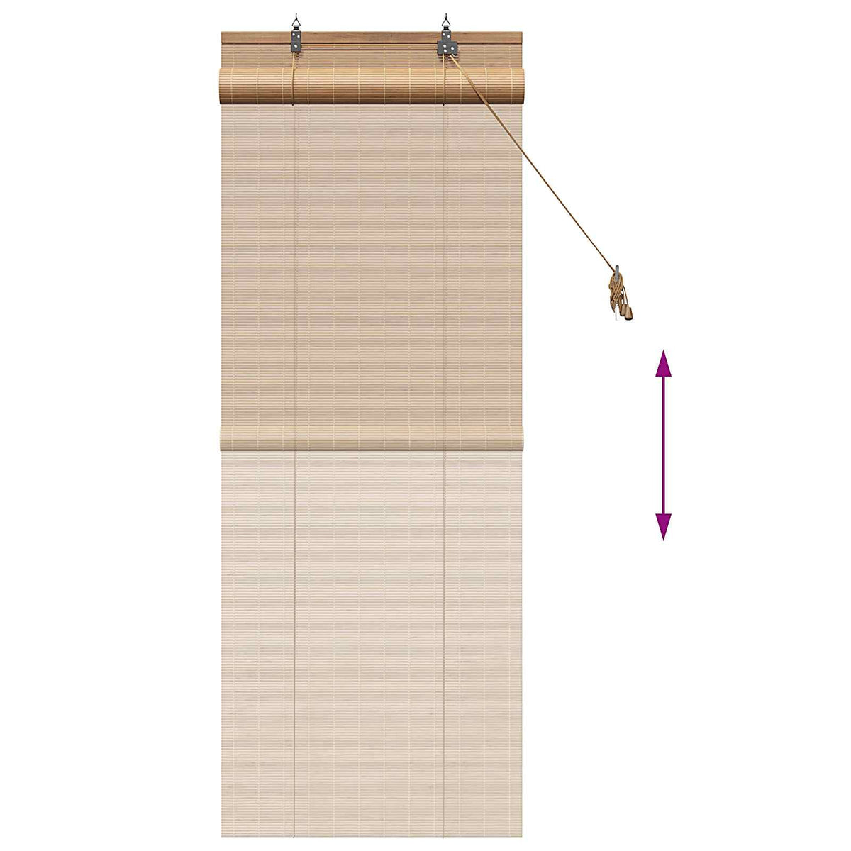 Rolo zavjesa Smeđa 40 x 160 cm Bambus