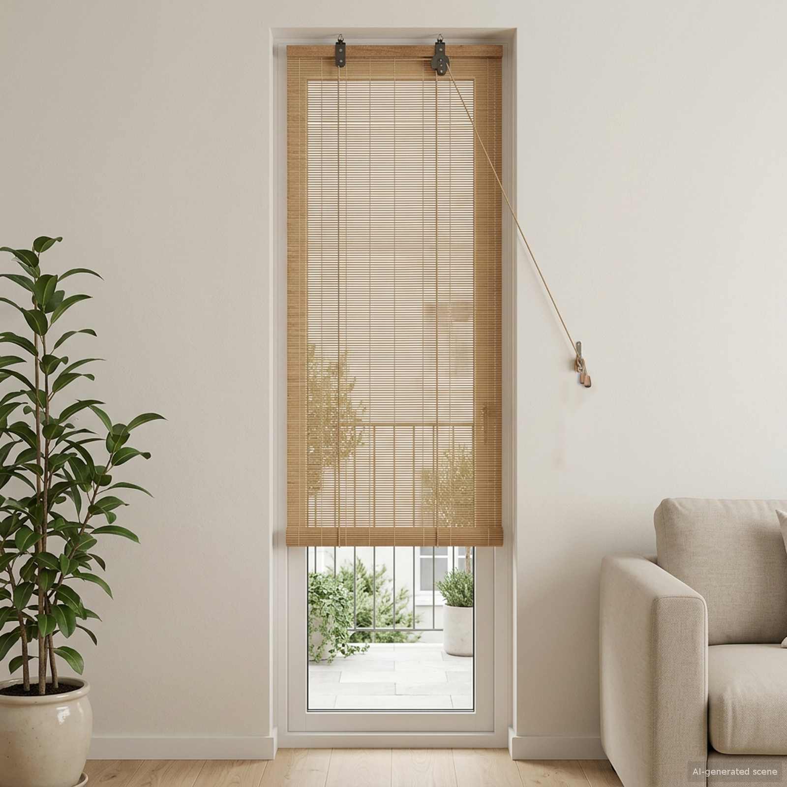 Rolo zavjesa Smeđa 40 x 220 cm Bambus