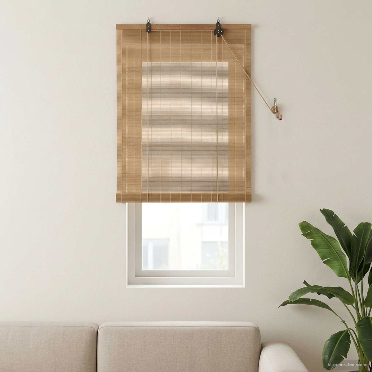Rolo zavjesa Smeđa 70 x 160 cm Bambus