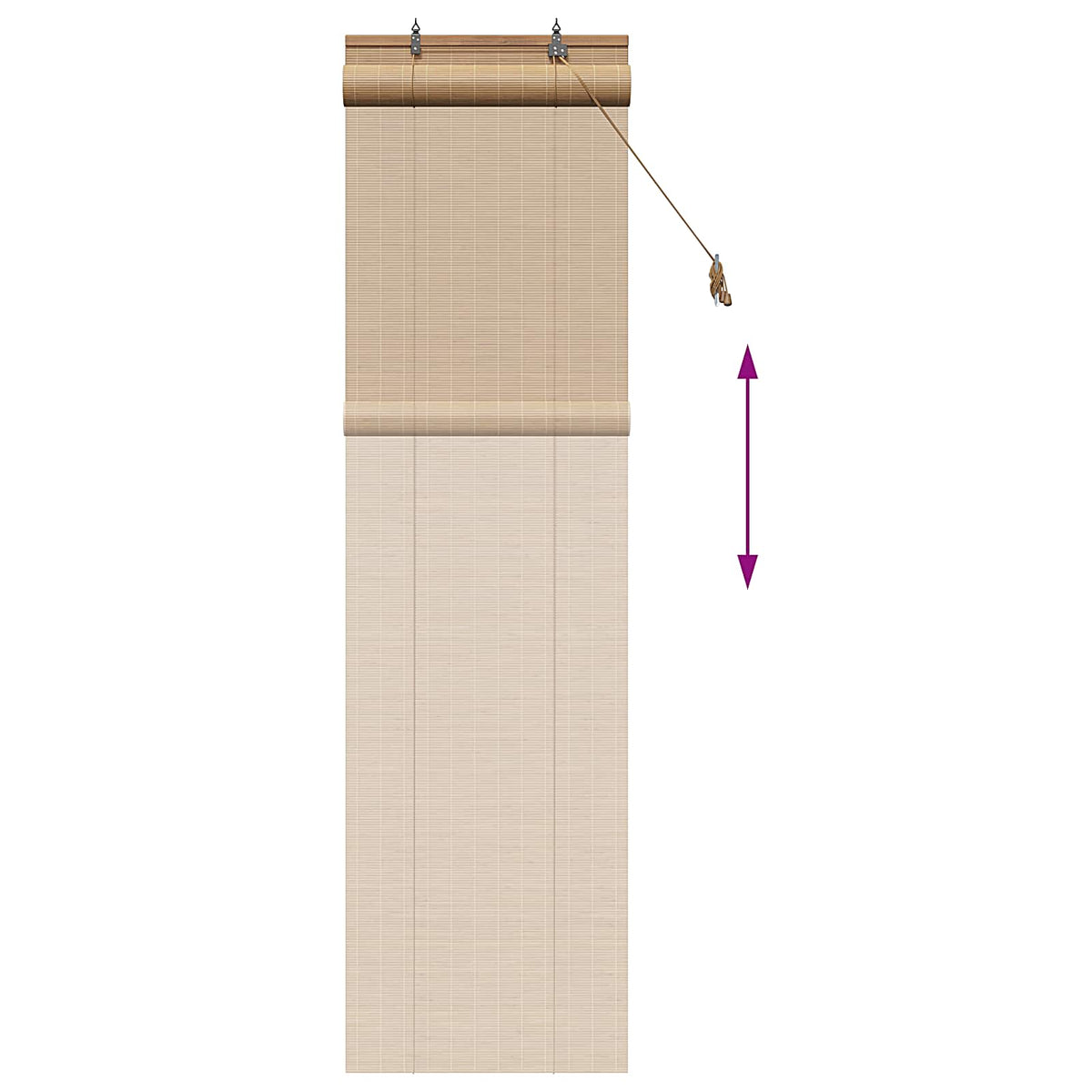 Rolo zavjesa Smeđa 70 x 220 cm Bambus