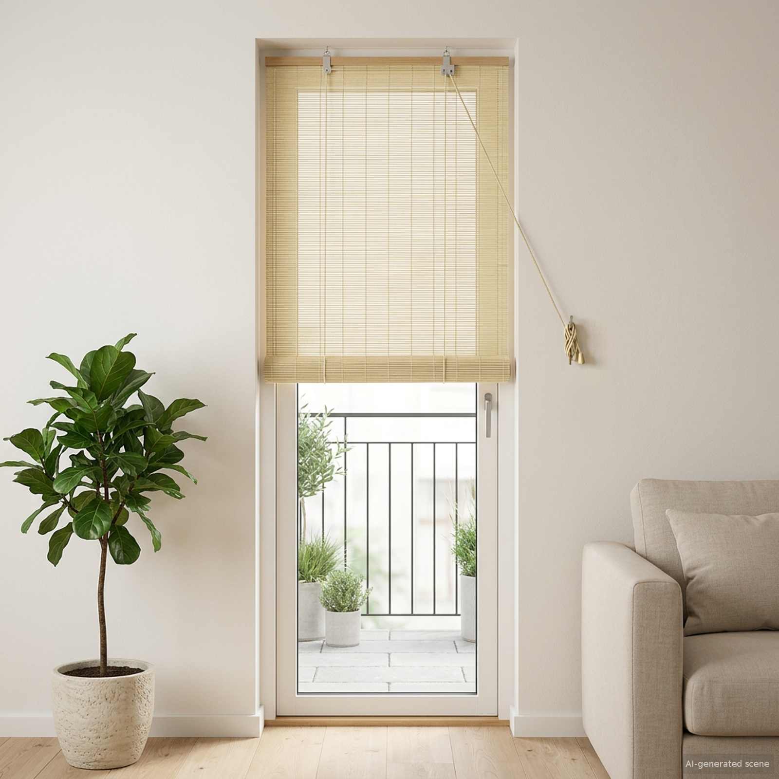Rolo zavjesa Prirodna 50 x 220 cm Bambus