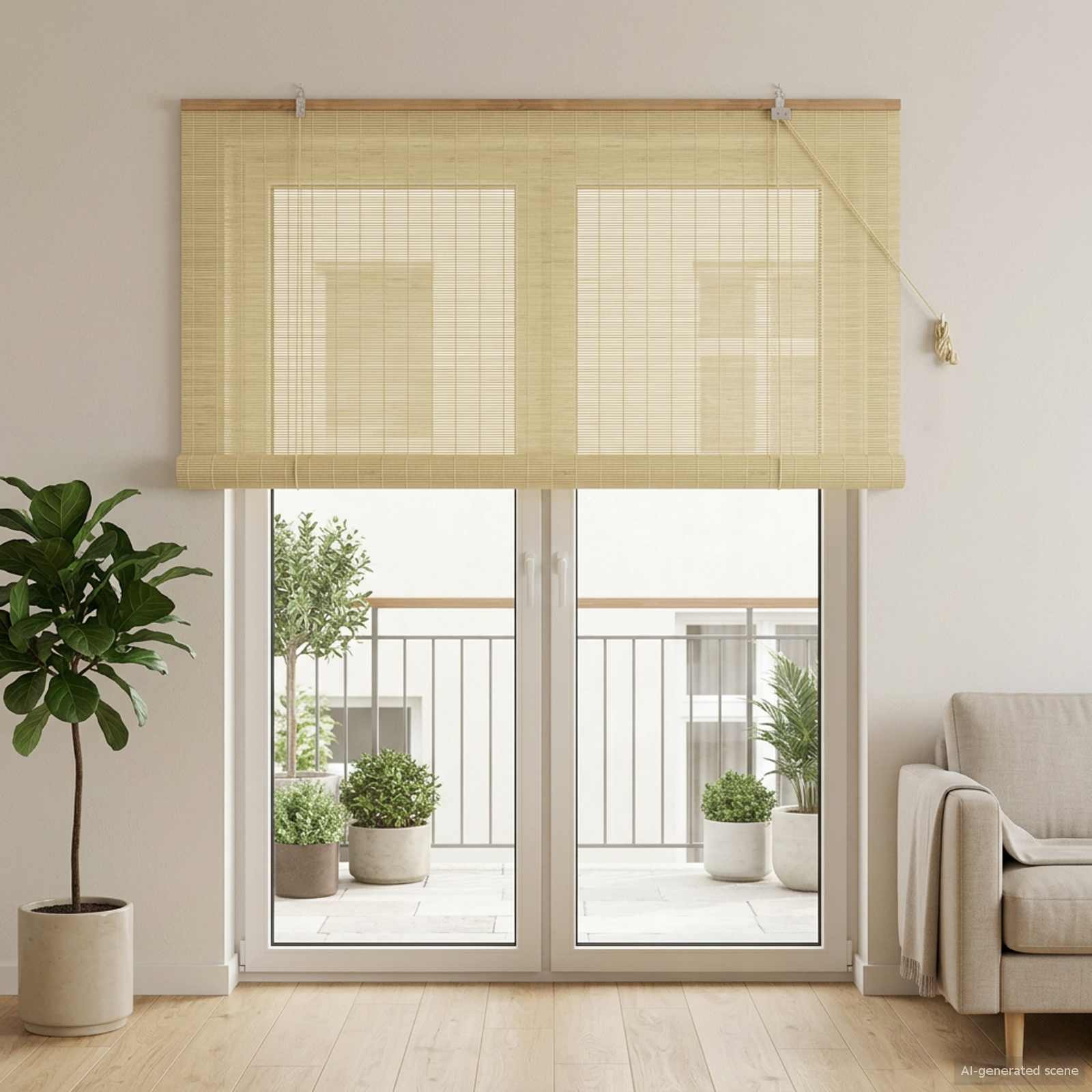 Rolo zavjesa Prirodna 160 x 220 cm Bambus