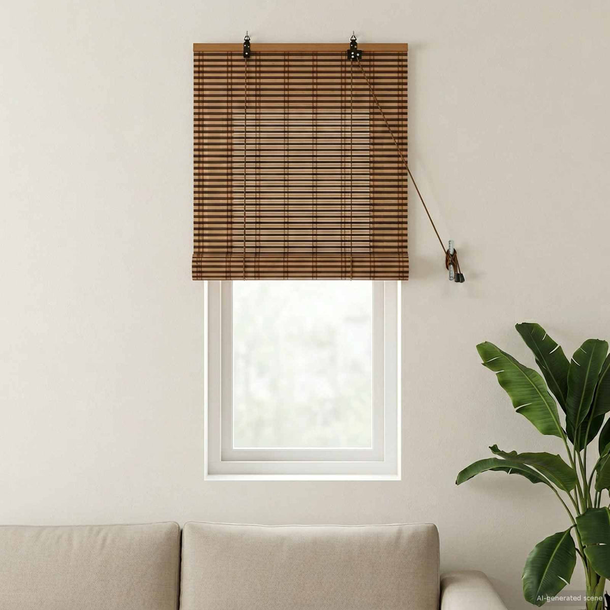 Rolo zavjesa Smeđa 40 x 160 cm Bambus