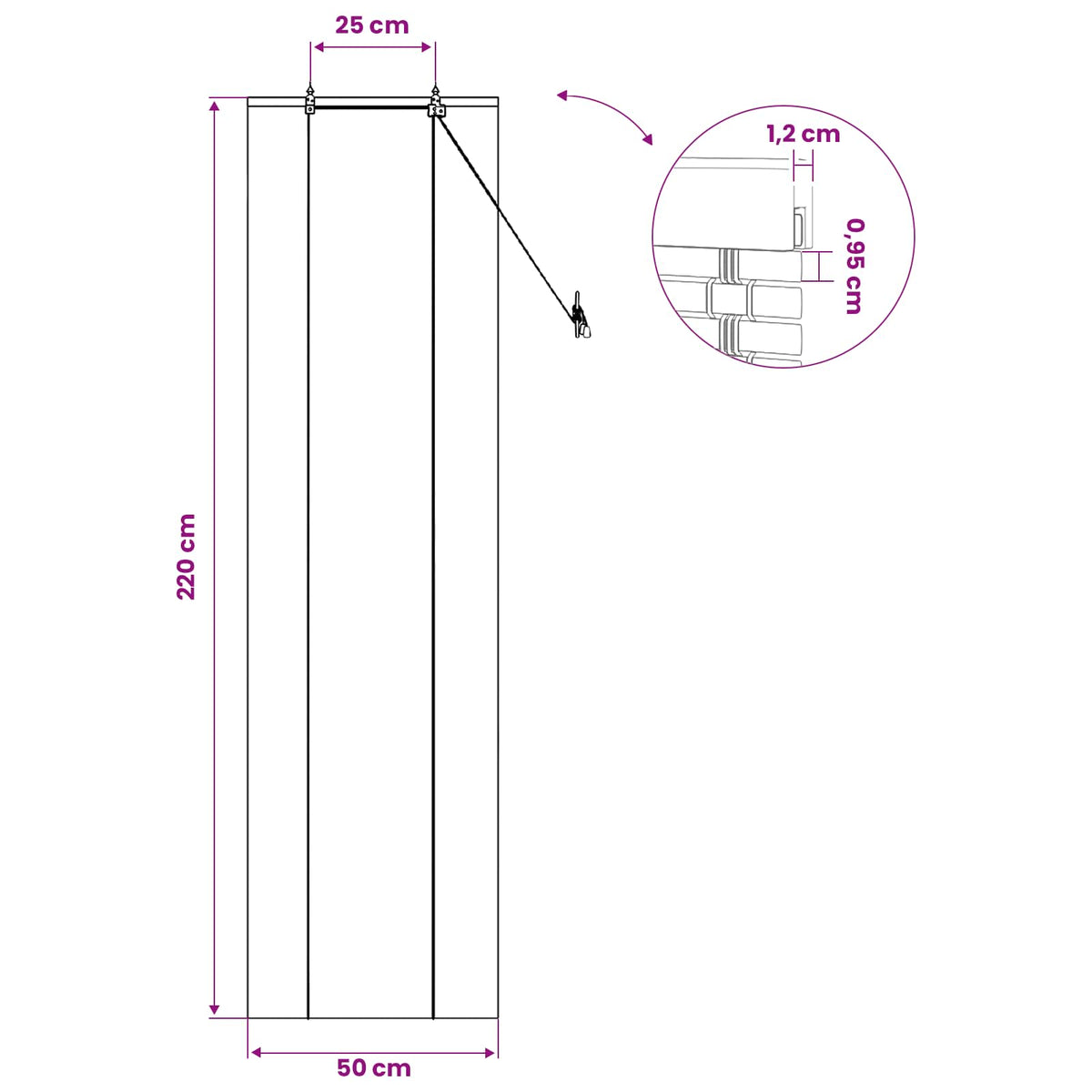 Rolo zavjesa Smeđa 50 x 220 cm Bambus