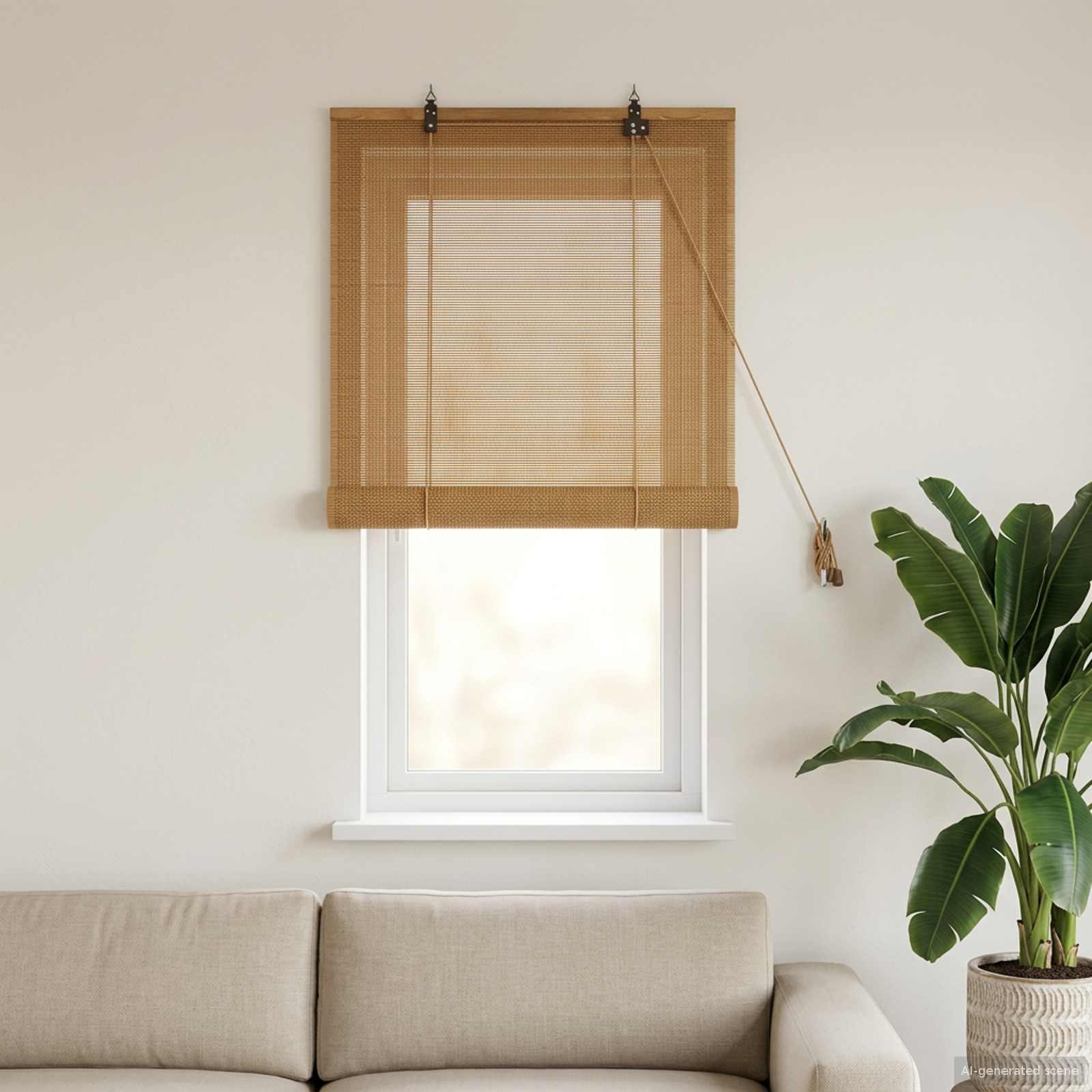 Rolo zavjesa Smeđa 40 x 160 cm Bambus