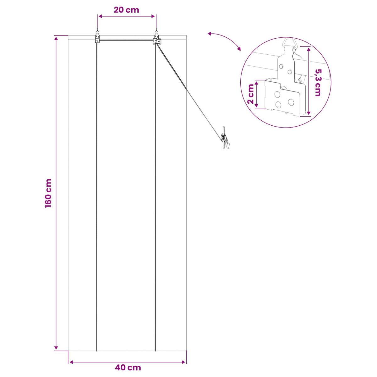 Rolo zavjesa Smeđa 40 x 160 cm Bambus
