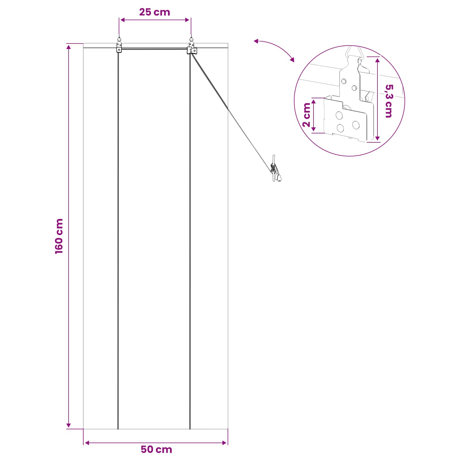 Rolo zavjesa Smeđa 50 x 160 cm Bambus