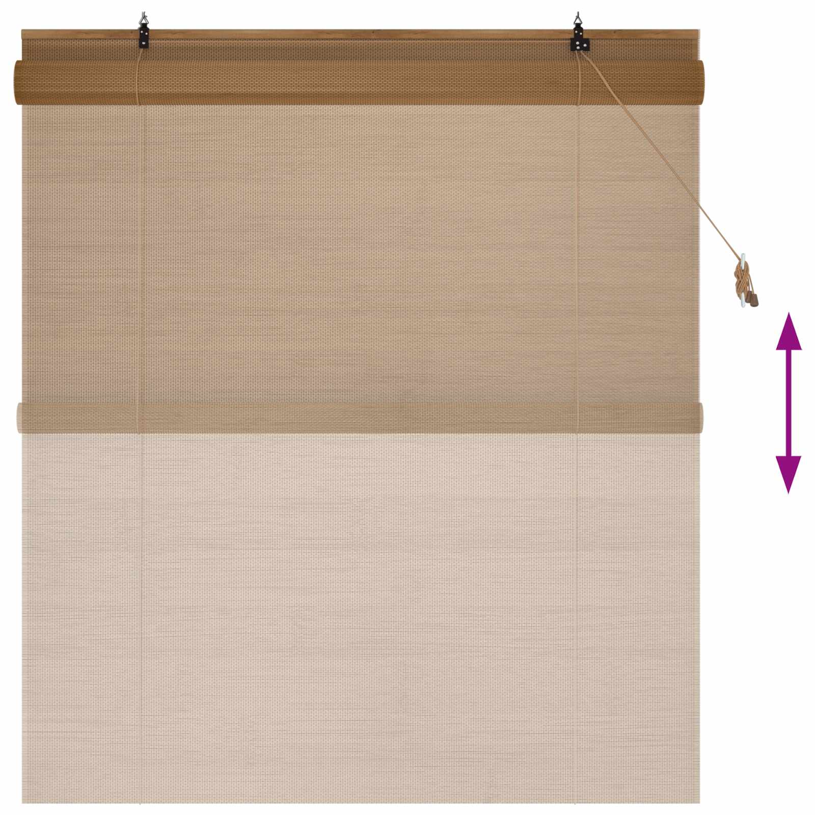 Rolo zavjesa Smeđa 140 x 160 cm Bambus