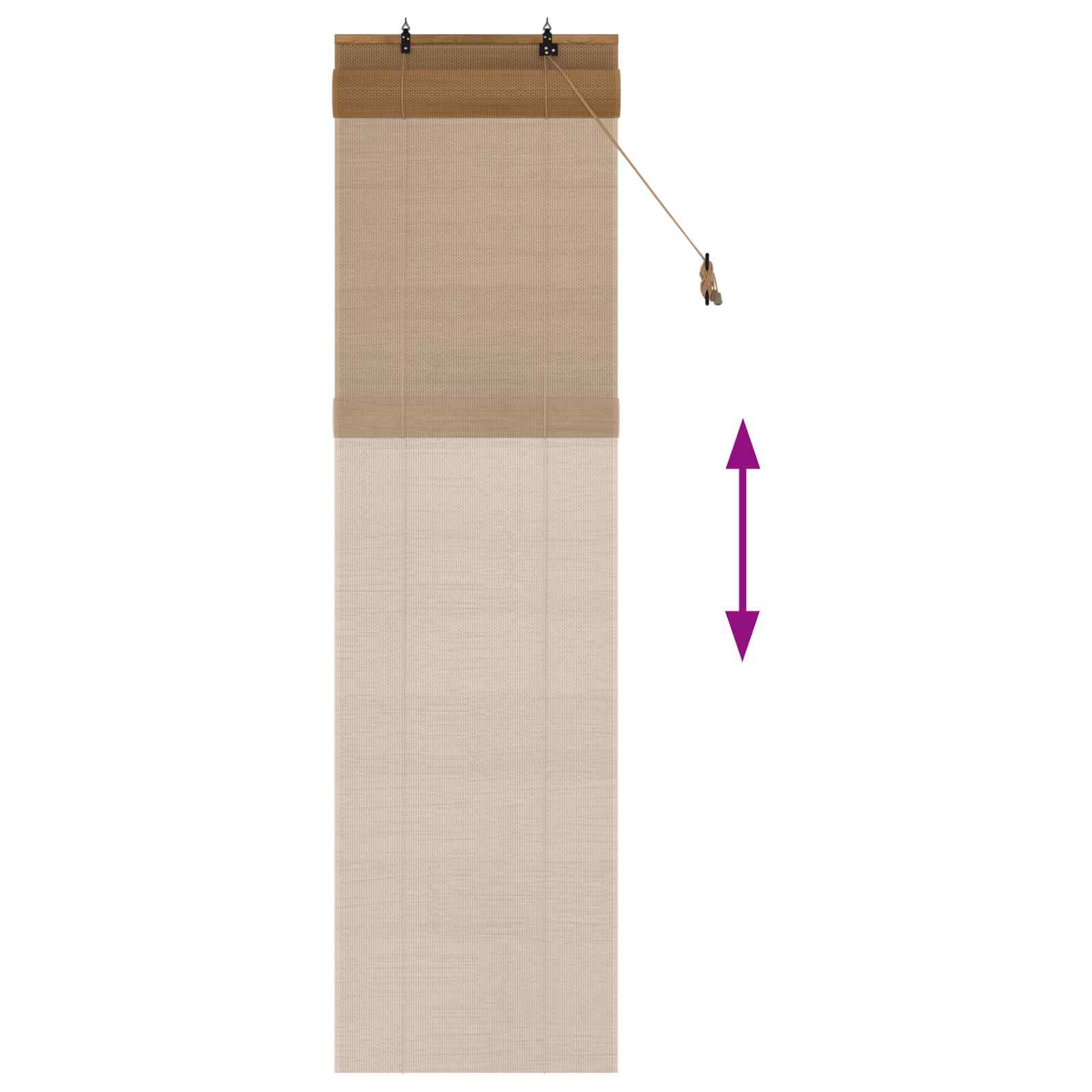 Rolo zavjesa Smeđa 60 x 220 cm Bambus