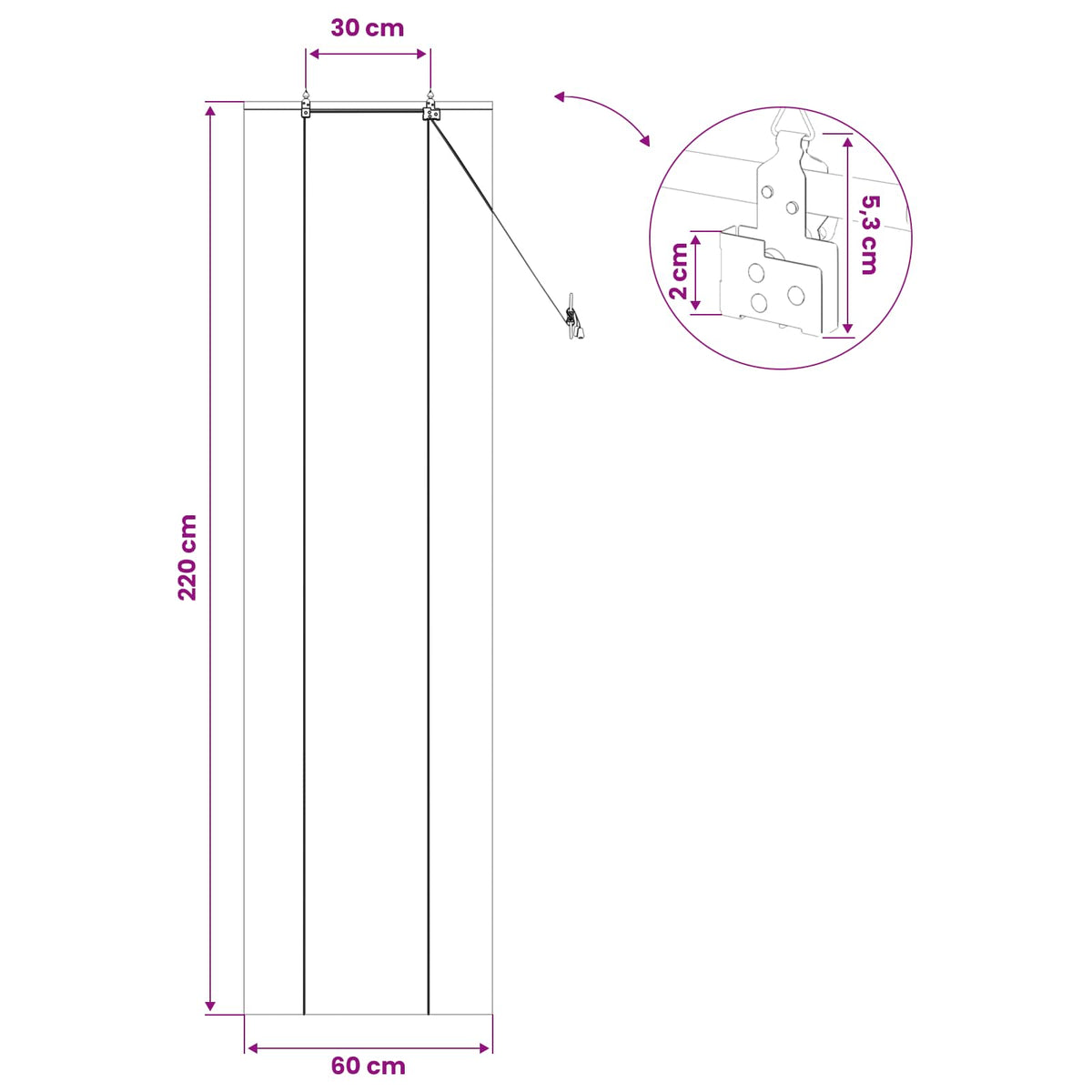 Rolo zavjesa Smeđa 60 x 220 cm Bambus