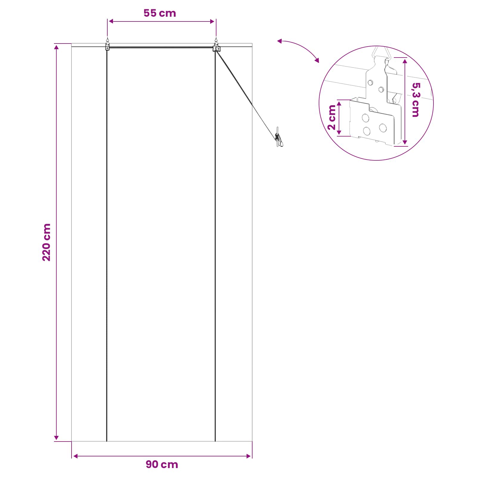 Rolo zavjesa Smeđa 90 x 220 cm Bambus