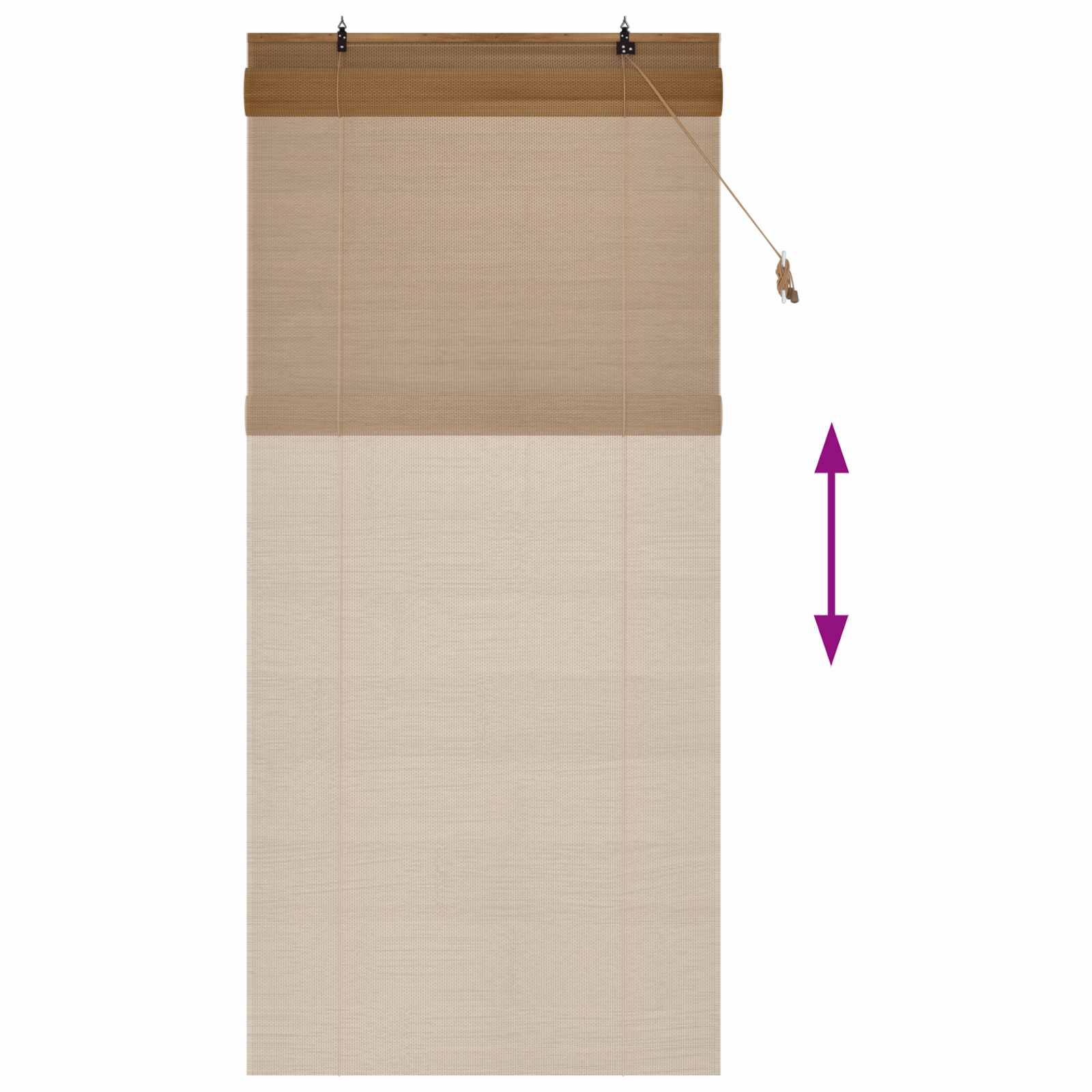 Rolo zavjesa Smeđa 110 x 220 cm Bambus