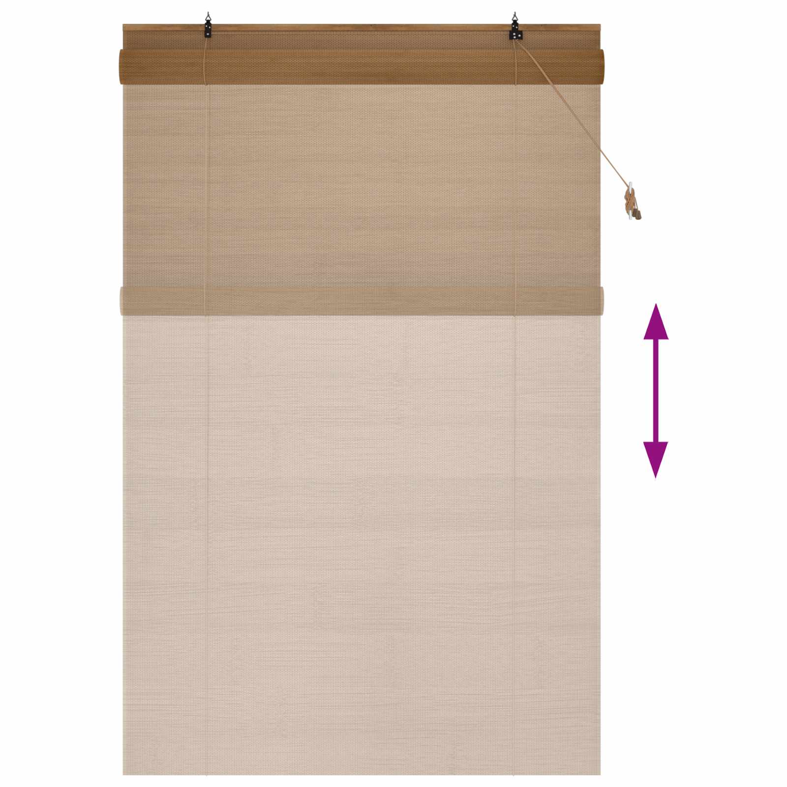 Rolo zavjesa Smeđa 150 x 220 cm Bambus