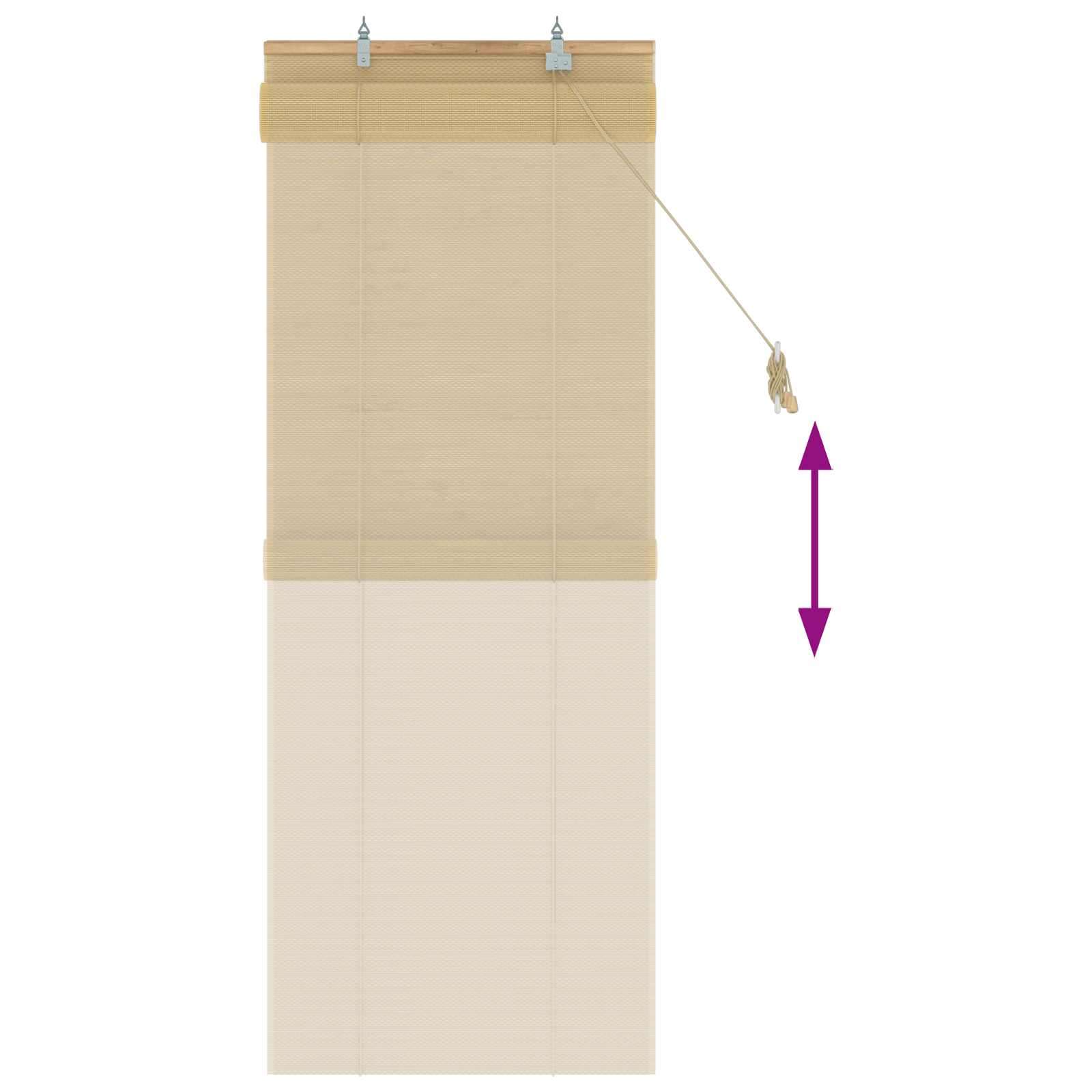 Rolo zavjesa Prirodna 70 x 160 cm Bambus