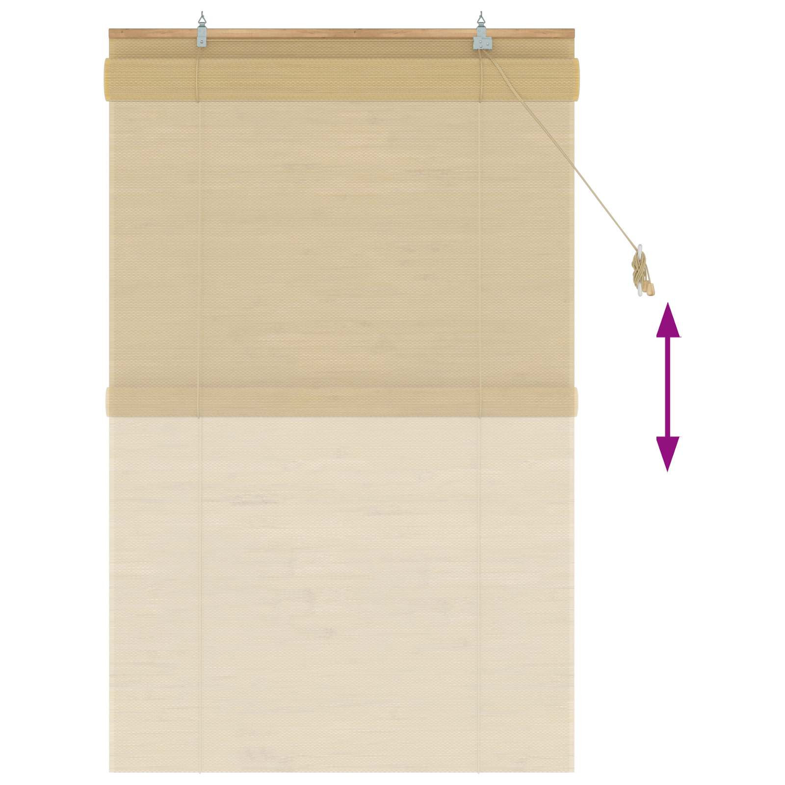 Rolo zavjesa Prirodna 80 x 160 cm Bambus