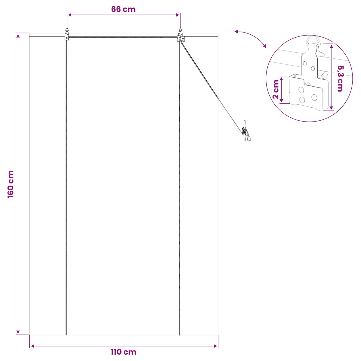 Rolo zavjesa Prirodna 110 x 160 cm Bambus