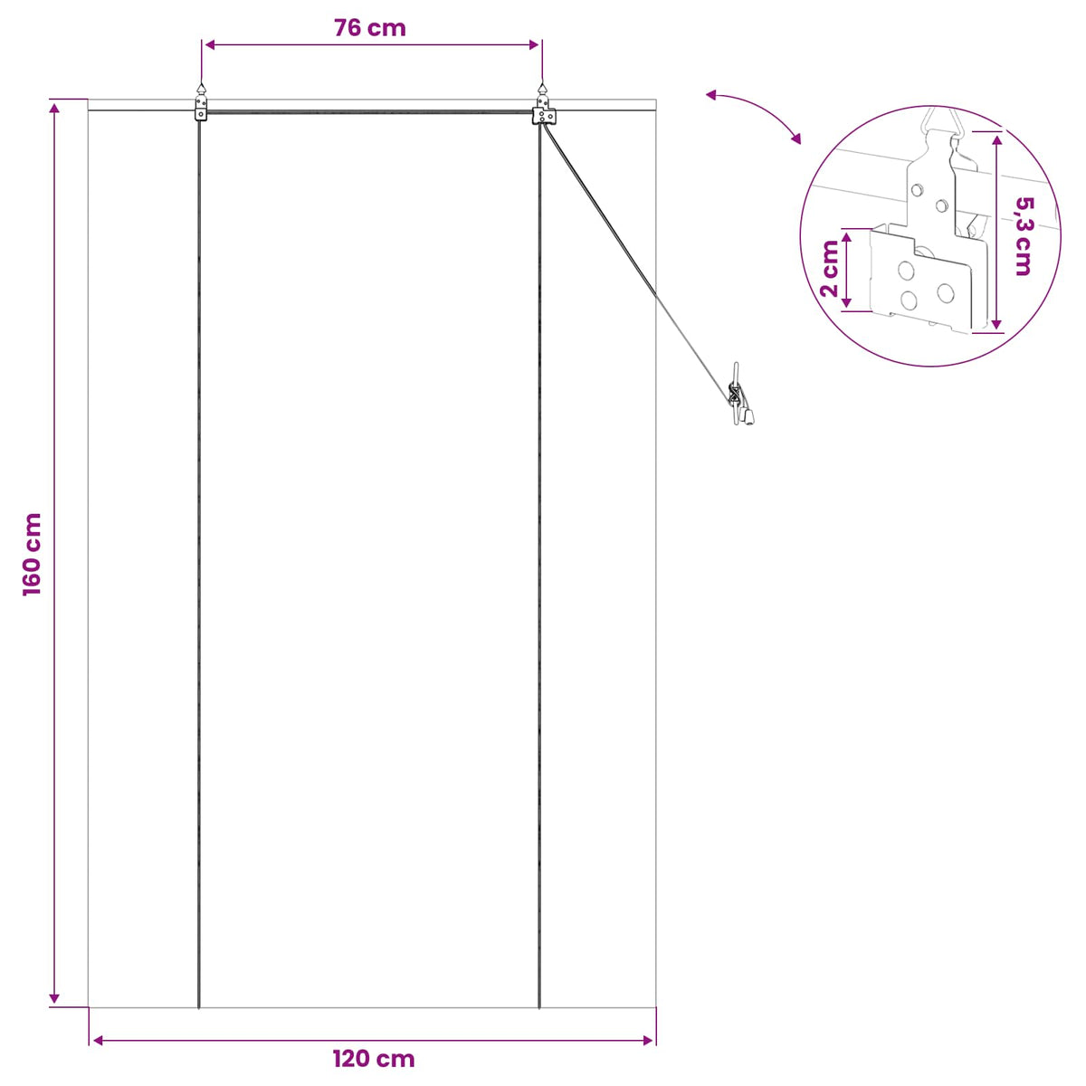 Rolo zavjesa Prirodna 120 x 160 cm Bambus
