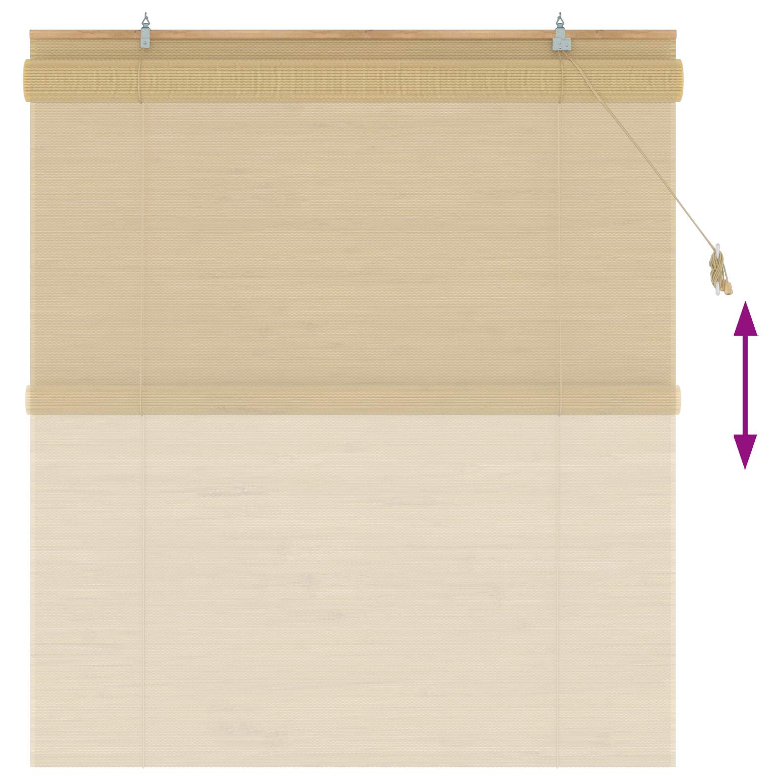 Rolo zavjesa Prirodna 150 x 160 cm Bambus