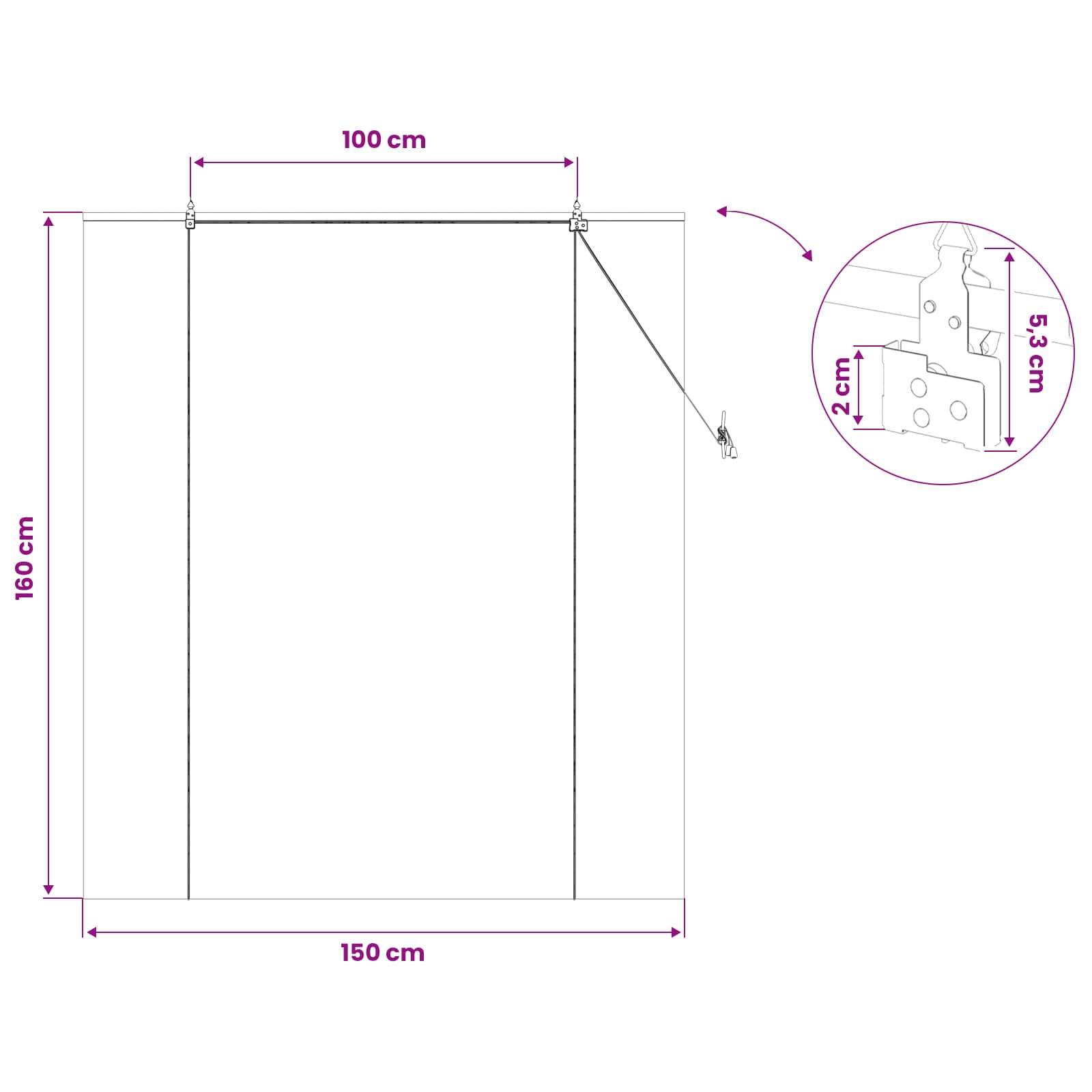 Rolo zavjesa Prirodna 150 x 160 cm Bambus