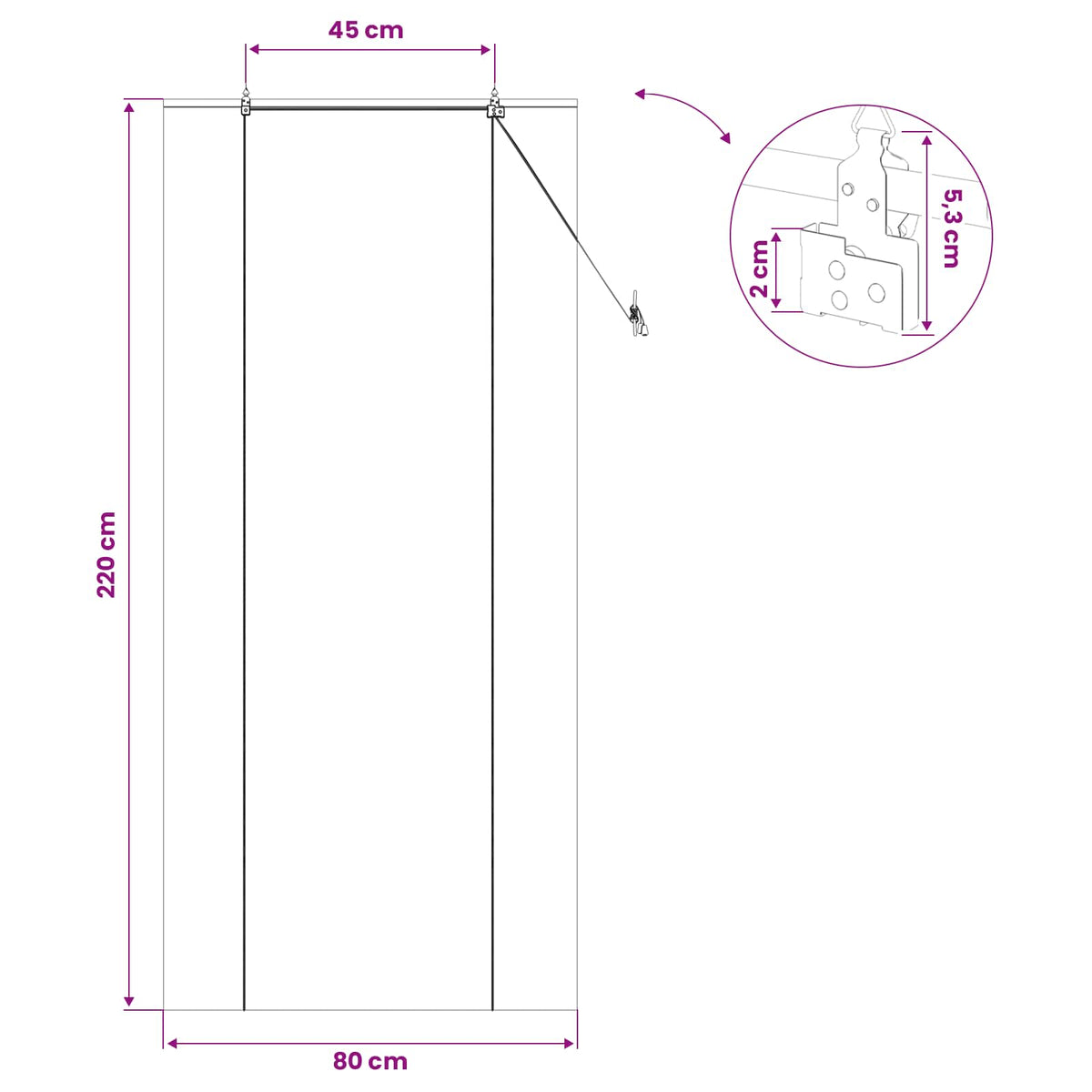 Rolo zavjesa Prirodna 80 x 220 cm Bambus