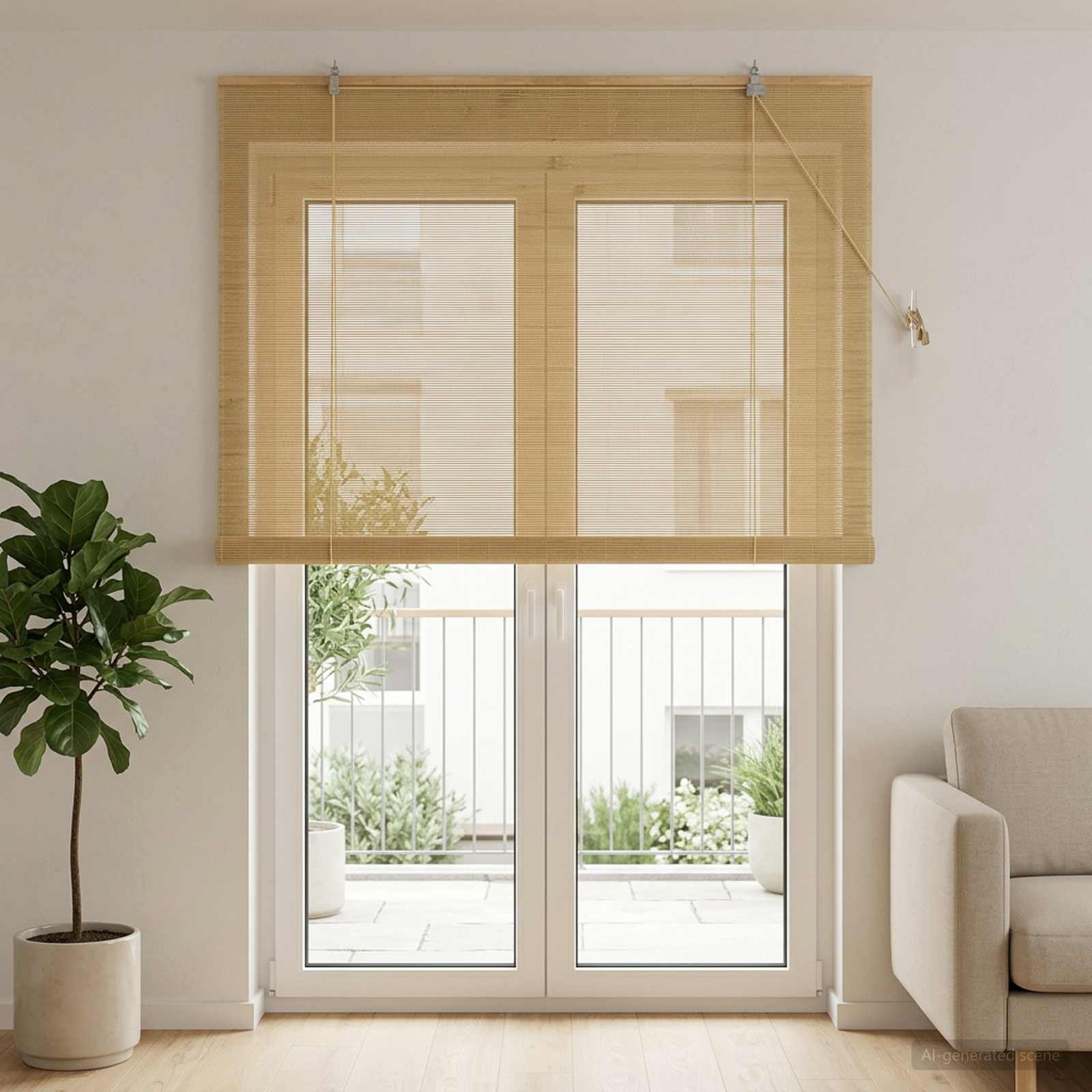 Rolo zavjesa Prirodna 150 x 220 cm Bambus
