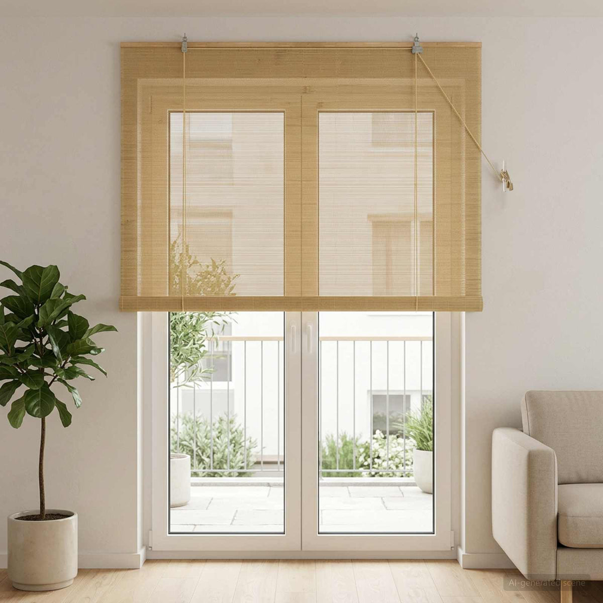 Rolo zavjesa Prirodna 160 x 220 cm Bambus