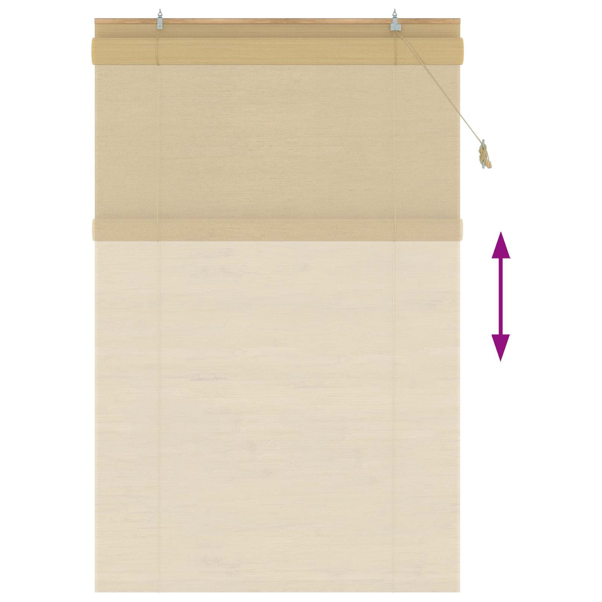 Rolo zavjesa Prirodna 160 x 220 cm Bambus