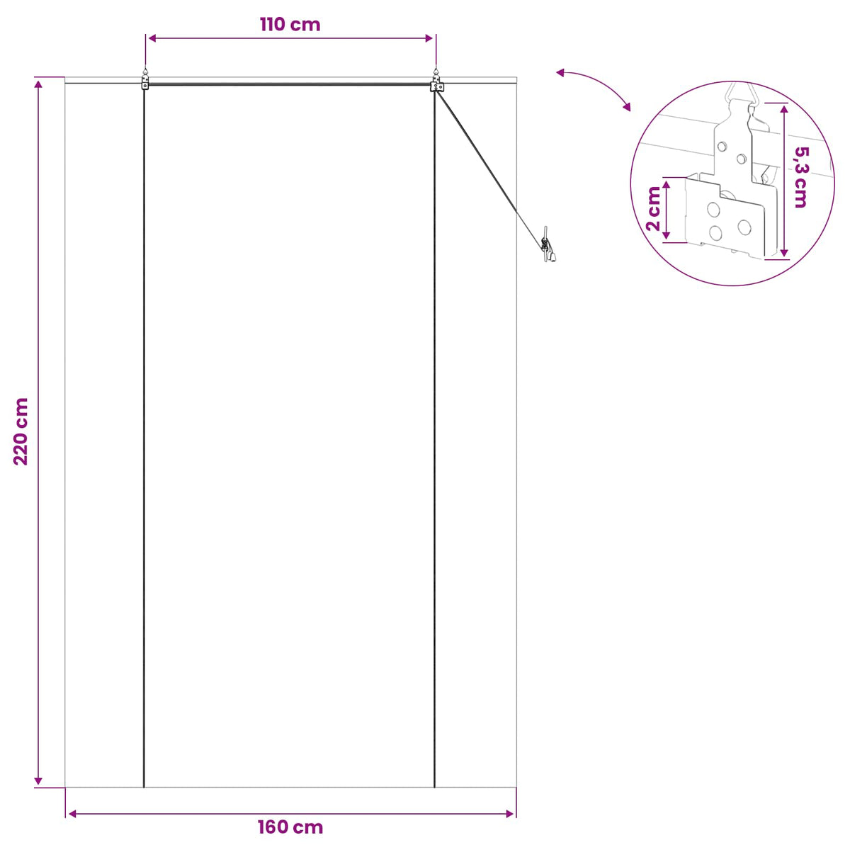 Rolo zavjesa Prirodna 160 x 220 cm Bambus