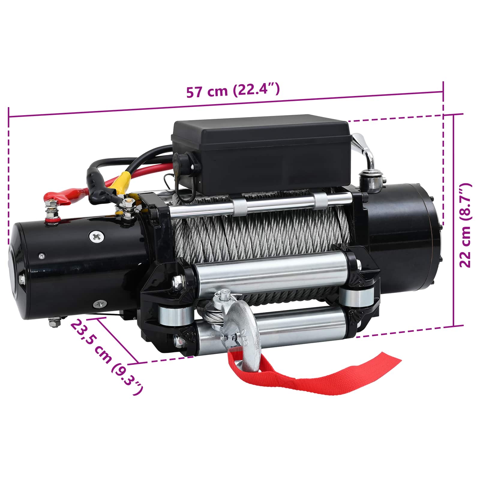 Električno vitlo PVC Crna