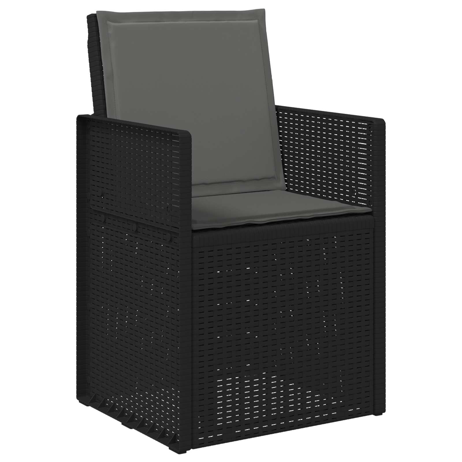 Vrtni set za objed s jastukom 9 pcs Antracit PP