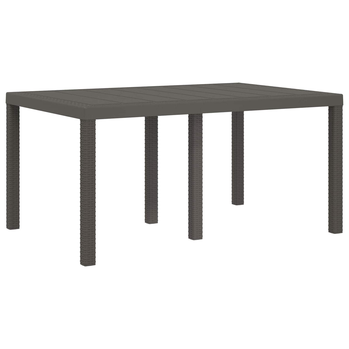 Vrtni set za objed 5 kom. Svjetlosiva i antracit PP 150 cm