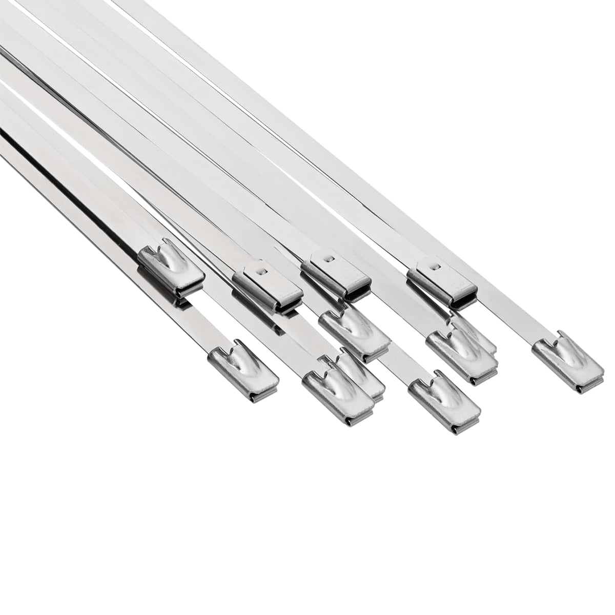 Veza za kabel 12 kom. 4,6 x 200 mm Srebrna