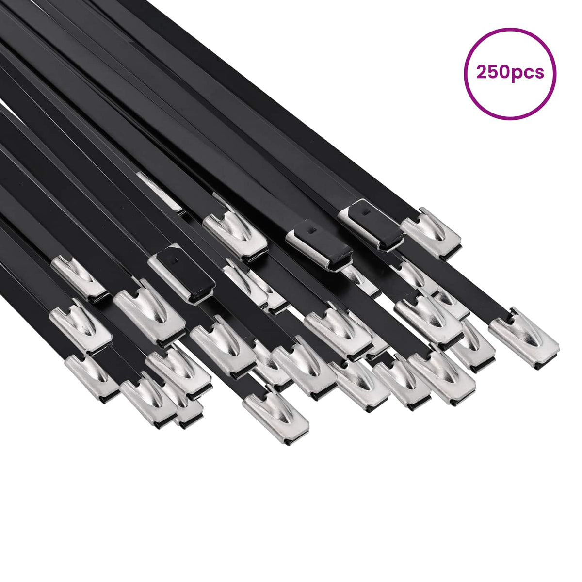Veza za kabel 250 kom. 4,6 x 200 mm Crna