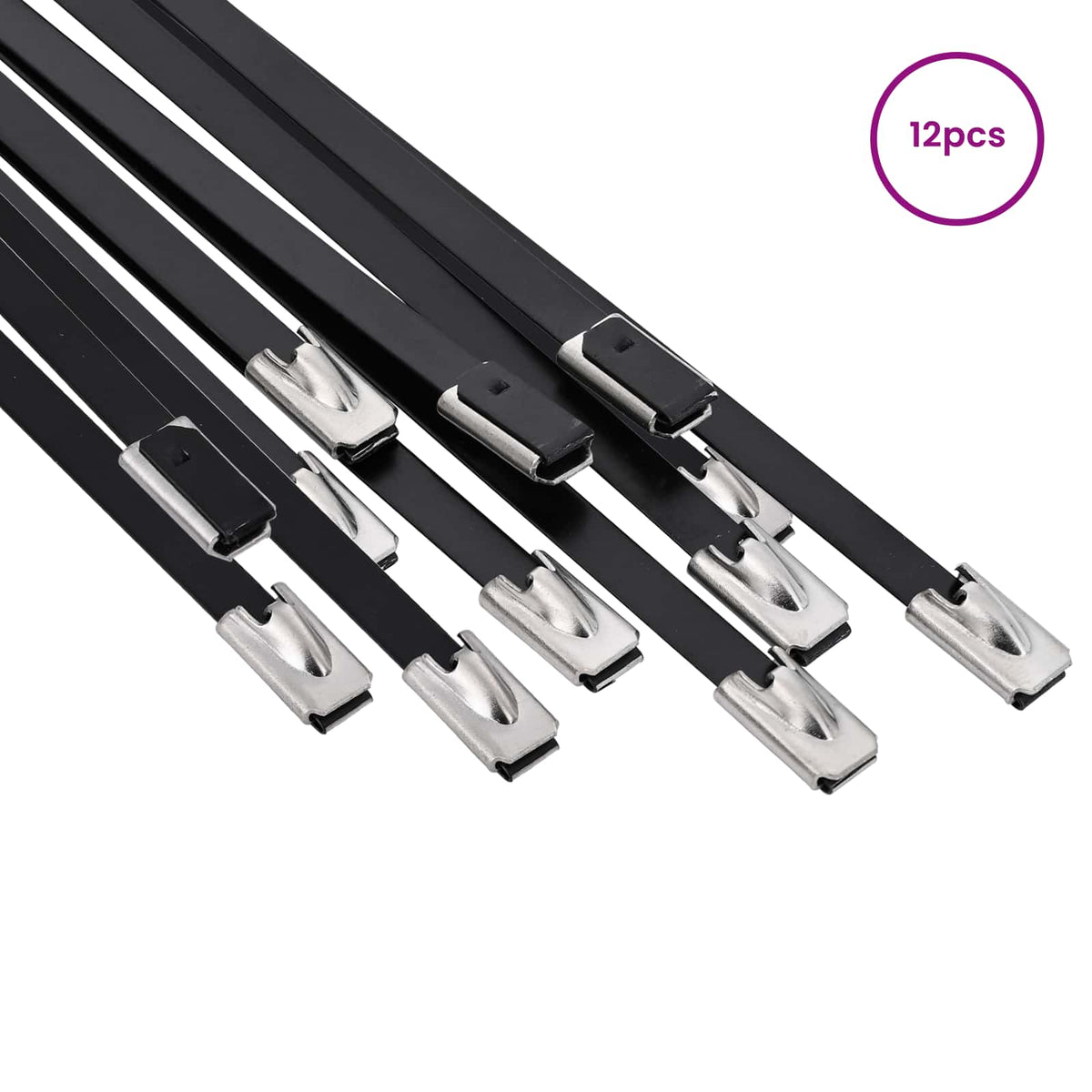 Veza za kabel 12 kom. 4,6 x 350 mm Crna
