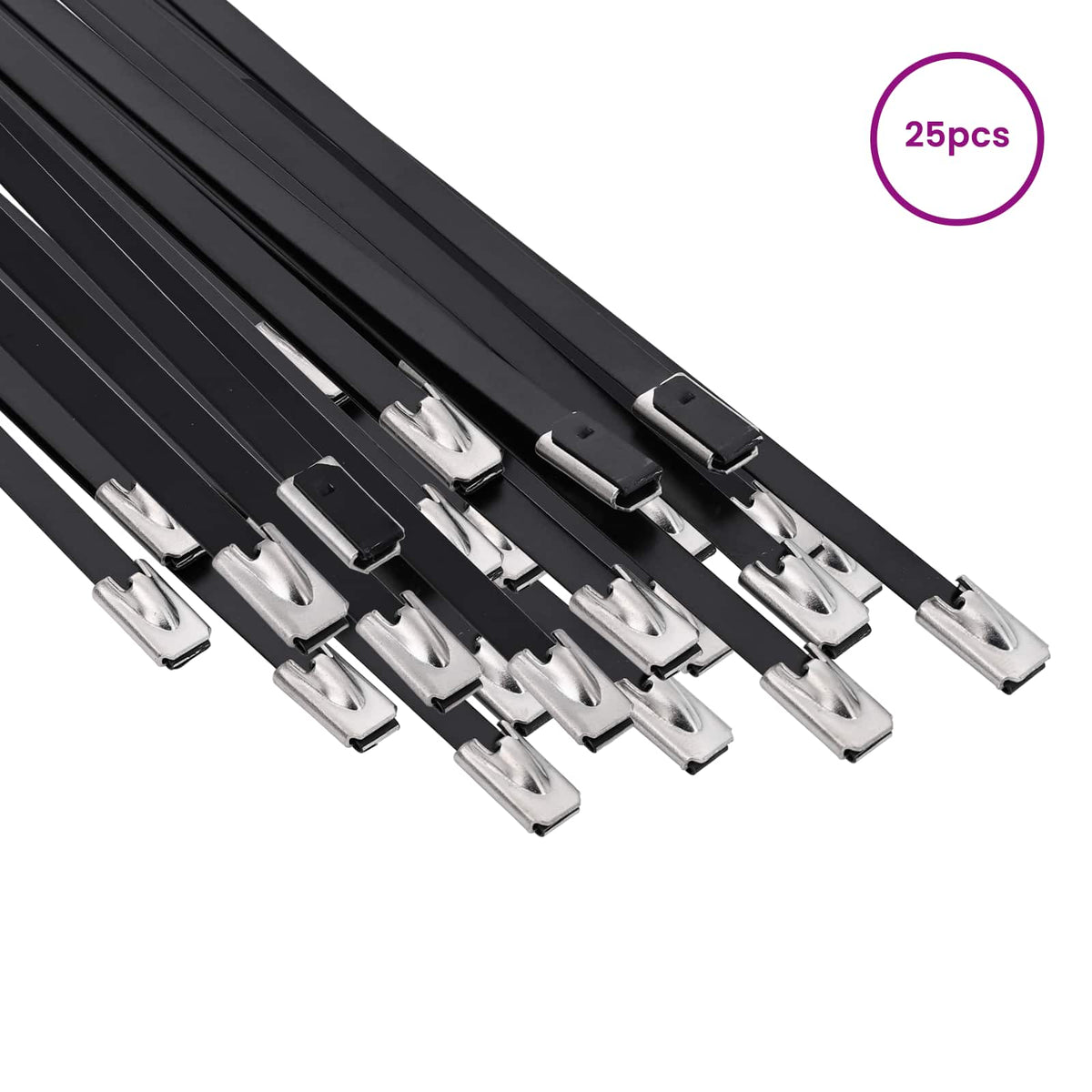 Veza za kabel 25 kom. 4,6 x 450 mm Crna