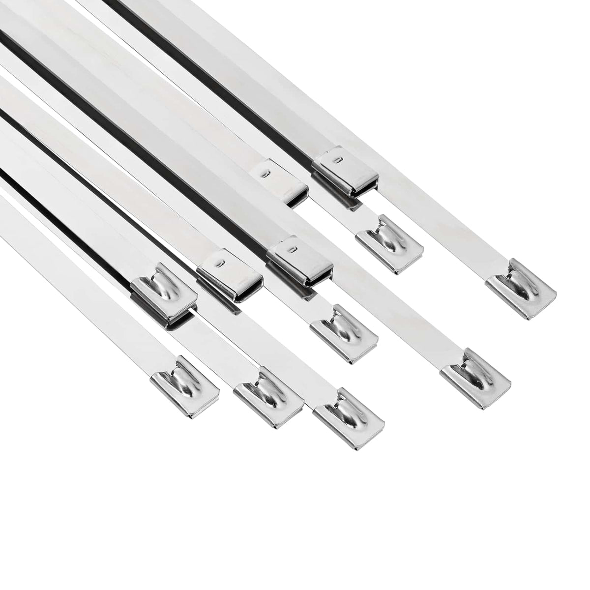 Veza za kabel 12 kom. 7,9 x 450 mm Srebrna