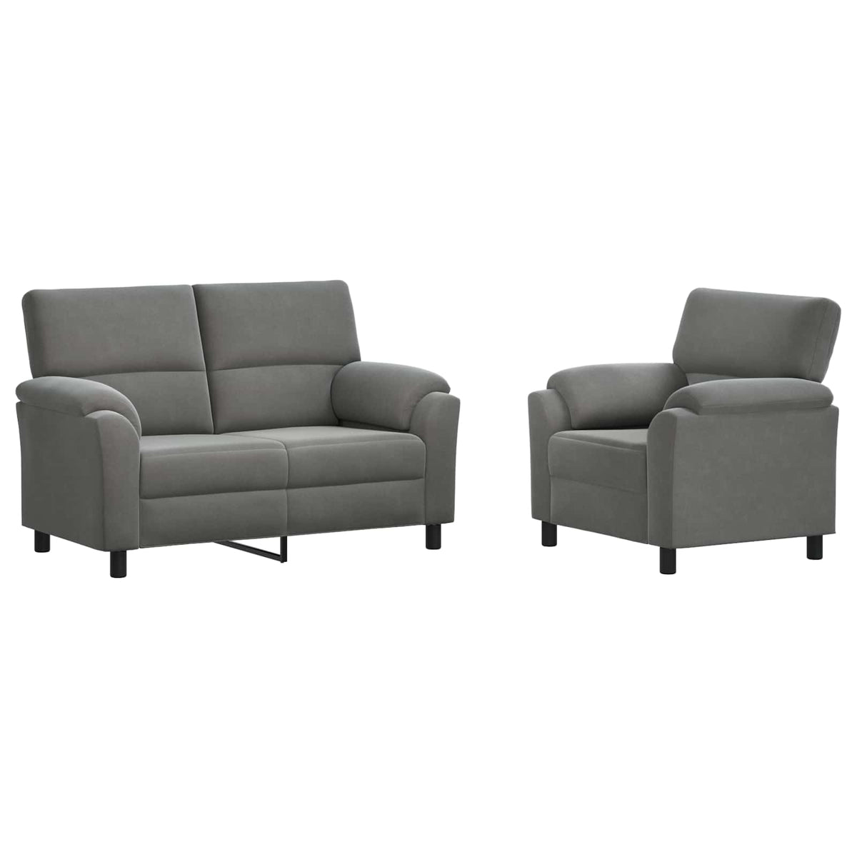 Set sofe 2 pcs Tamnosiva Baršun