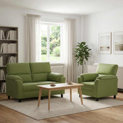 Set sofe 2 pcs Svijetlo zelena Baršun