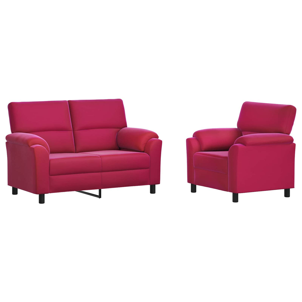 Set sofe 2 pcs Vinska crvena Baršun