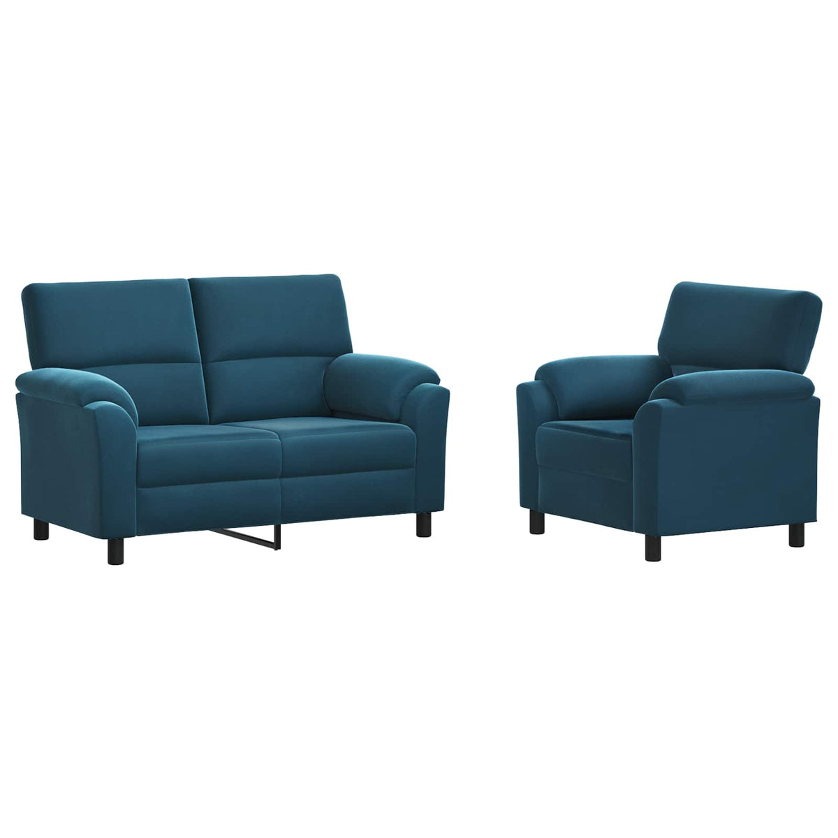 Set sofe 2 pcs Plava Baršun