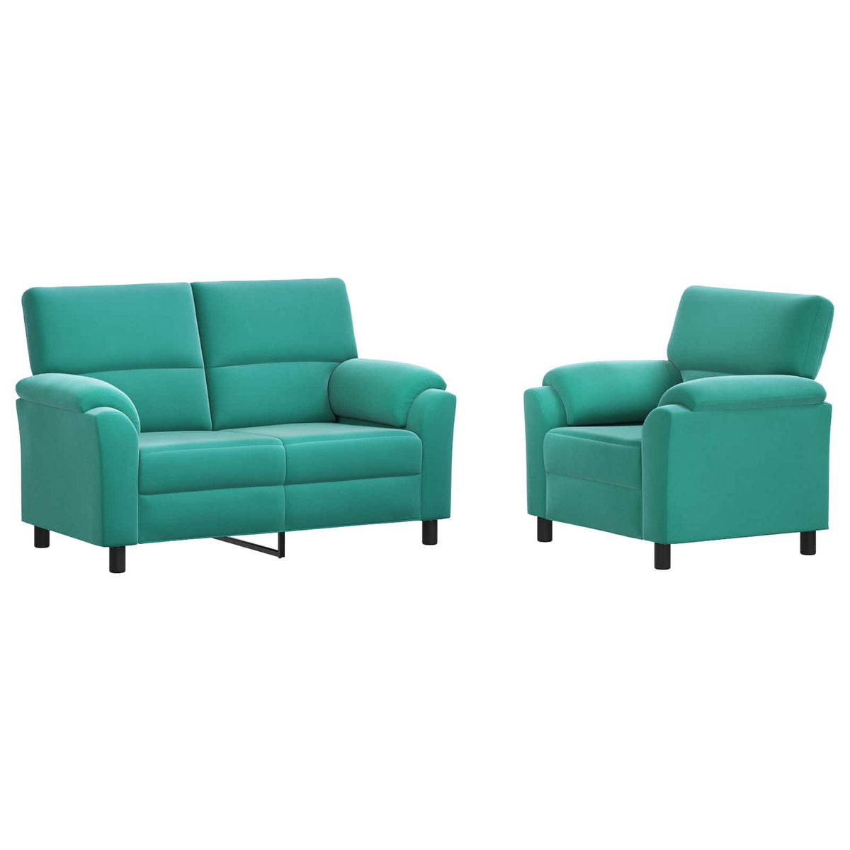 Set sofe 2 pcs Tirkizna Baršun
