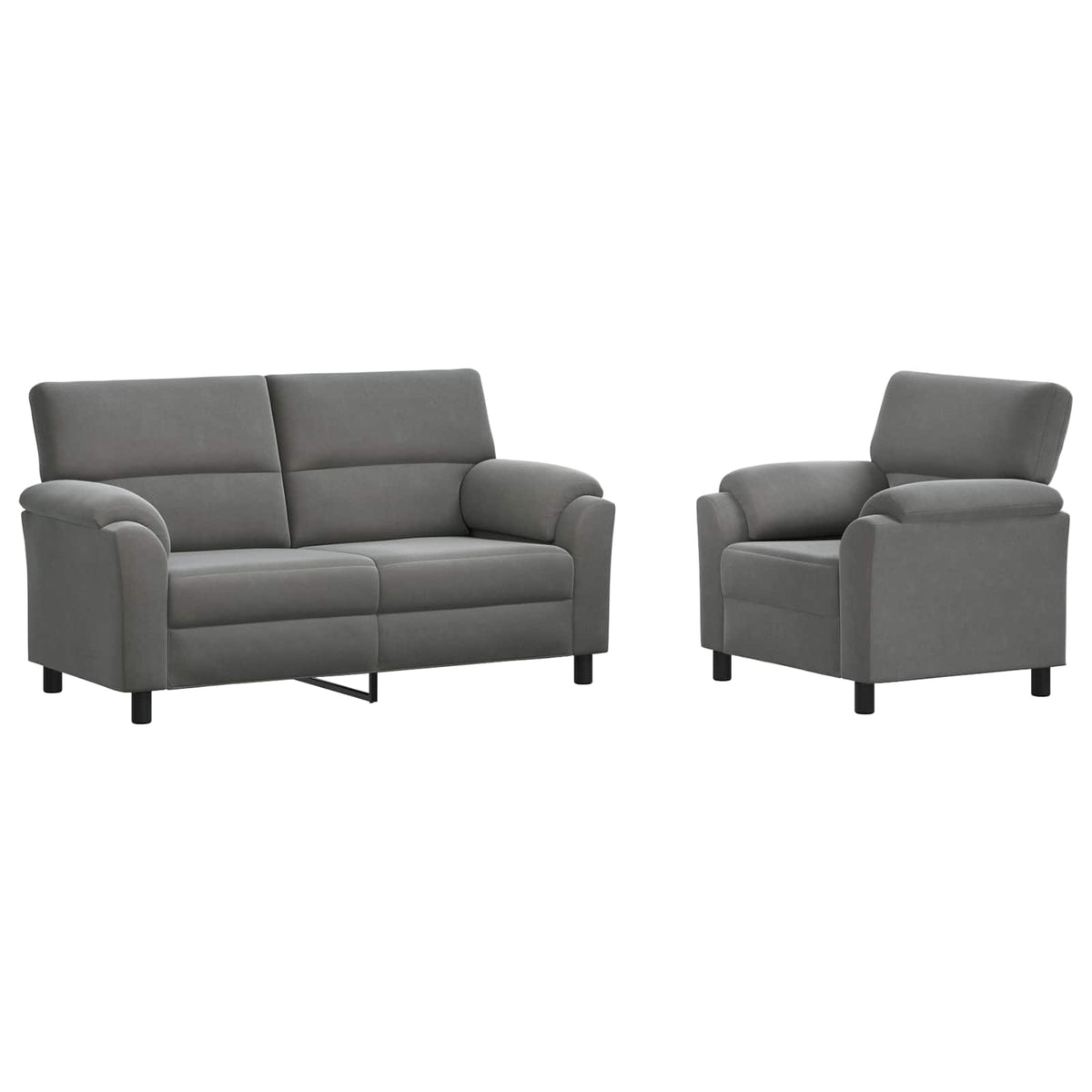 Set sofe 2 pcs Tamnosiva Baršun