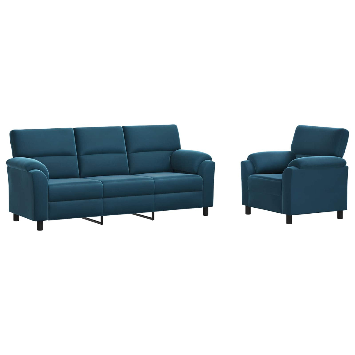 Set sofe 2 pcs Plava Baršun
