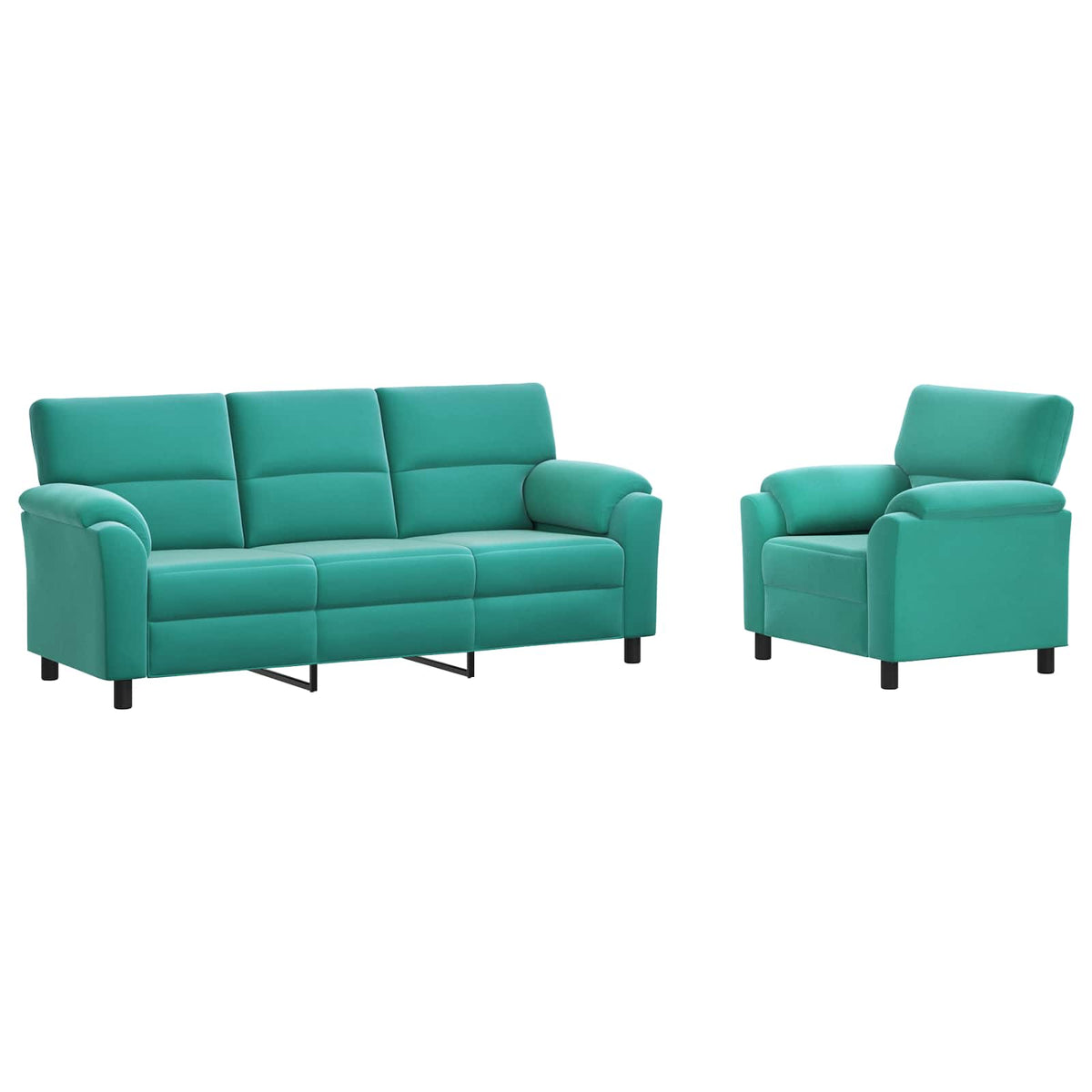 Set sofe 2 pcs Tirkizna Baršun