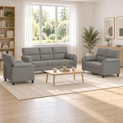 Set sofe 3 pcs Svjetlosiva Baršun