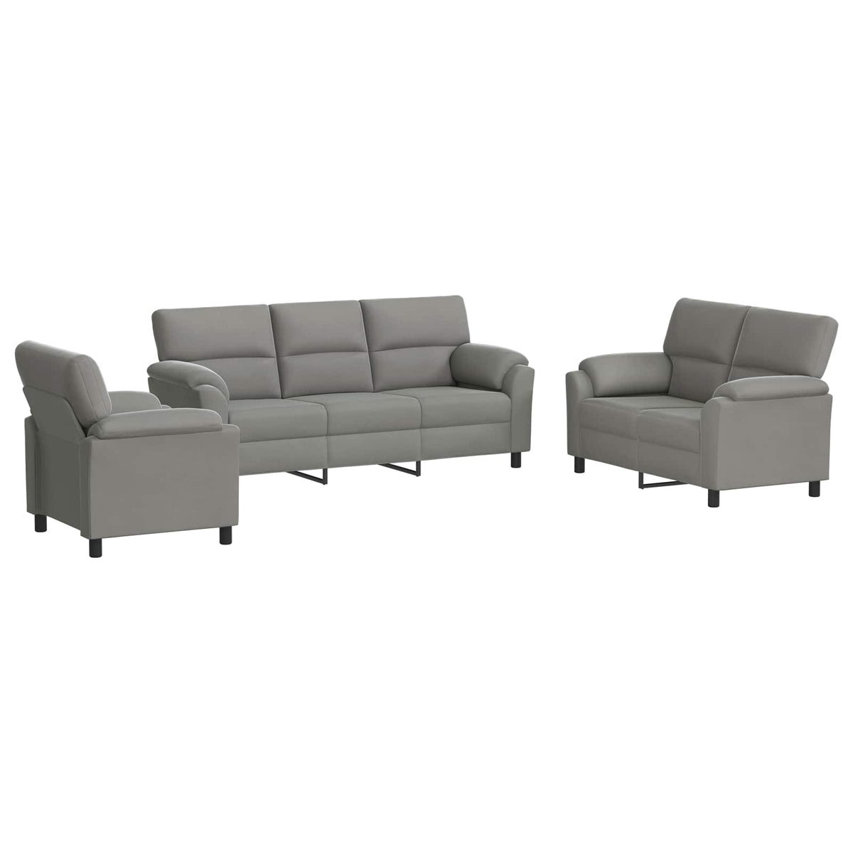 Set sofe 3 pcs Svjetlosiva Baršun